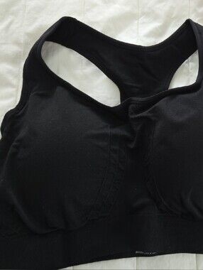 Truekind Seamless Black Racerback Reactivate Sports Bra - Comfortable Support